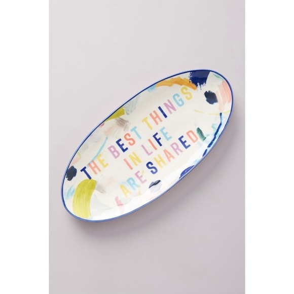 NEW ANTHROPOLOGIE ‘Best Things In Life’ Platter - Picture 1 of 1